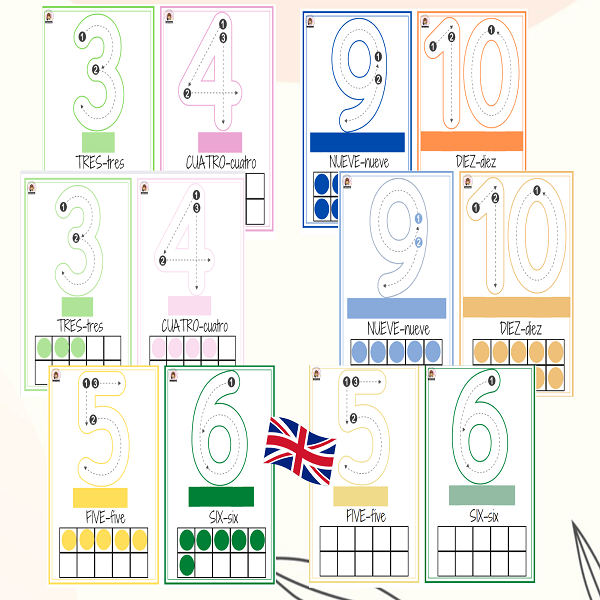 Los números acompañados de las Regletas Cuissinare